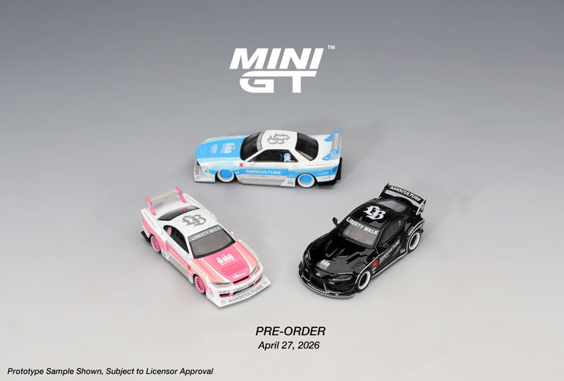 Laad de afbeelding in de Gallery-viewer, TOYOTA GR SUPRA LB★WORKS AMOCULTURE 2026 MINI GT 1:64
