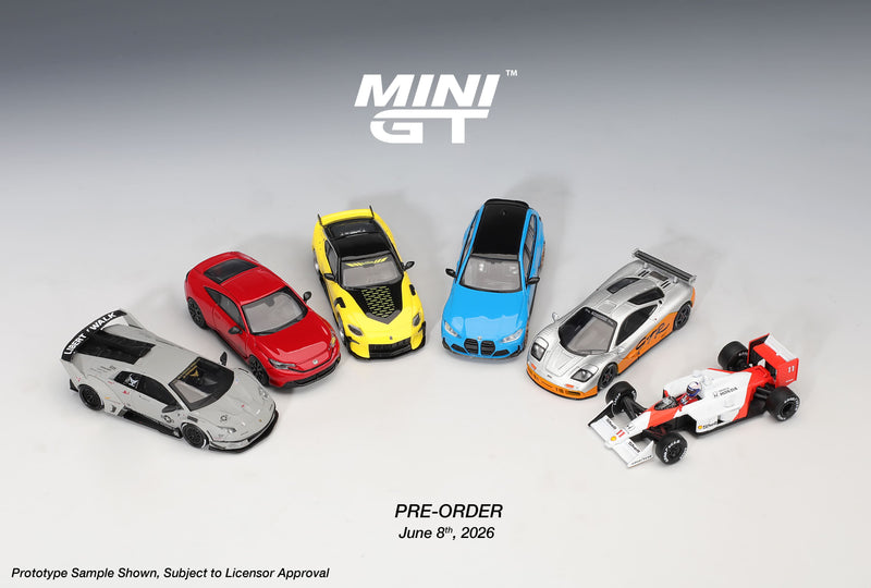Laad de afbeelding in de Gallery-viewer, NISSAN FFZ400 VEILSIDE IKAZUCHI GEEL 2025 MINI GT 1:64
