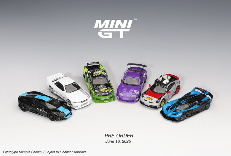 Chargez l&#39;image dans la visionneuse de la galerie, Bugatti BOLIDE PRÉSENTATION NOIR ET BLEU 2024 (LHD) MINI GT 1:64
