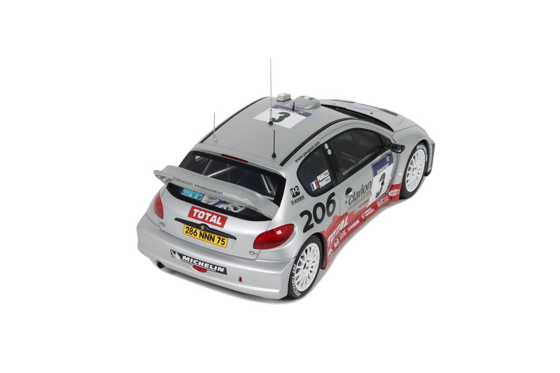 Load image into Gallery viewer, Peugeot 206 WRC PANIZZI TDC SILVER 2002 OTTOmobile 1:18
