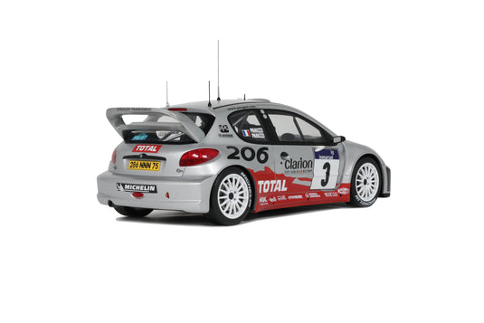 Peugeot 206 WRC PANIZZI TDC SILVER 2002 OTTOmobile 1:18