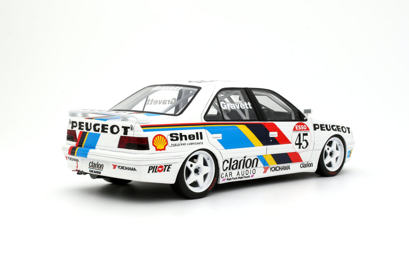Load image into Gallery viewer, Peugeot 405 MI16 BTCC WHITE R. GRAVETT 1992 OTTOmobile 1:18
