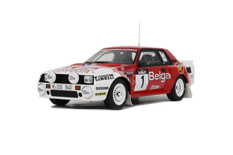 Load image into Gallery viewer, Toyota CELICA TWIN CAM WHITE J. KANKKUNEN HASPENGOUW RALLY 1985 OTTOmobile 1:18
