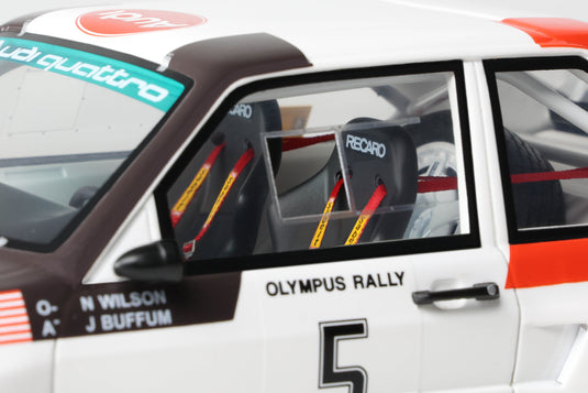 Audi SPORT QUATTRO WHITE J. BUFFUM OLYMPUS RALLY 1986 OTTOmobile 1:18