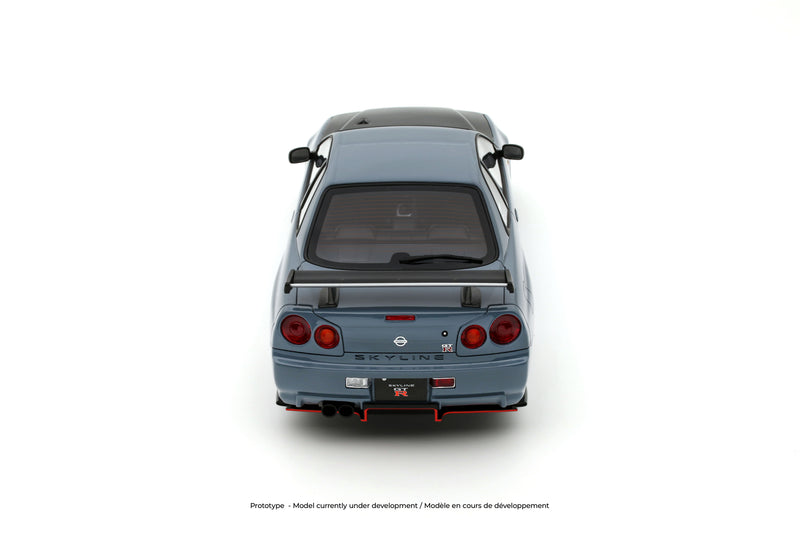 Laad de afbeelding in de Gallery-viewer, NISSAN SKYLINE GT-R (BNR34) WITH BODY KIT GRIJS  2025 OTTOmobile 1:18
