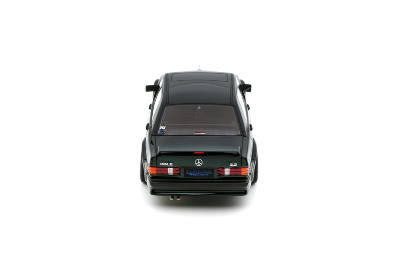Laad de afbeelding in de Gallery-viewer, MERCEDES-BENZ RAUH-WELT REPUBLIK RWR 190E 2.5-16 PORSCHE RACING GROEN METALLIC 22G 2025 OTTOmobile 1:18
