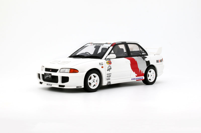 Load image into Gallery viewer, MITSUBISHI LANCER EVO III SCOTIA WHITE W83 1995 OTTOmobile 1:18
