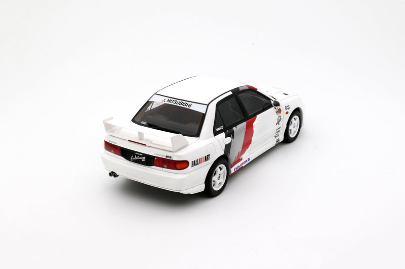 Load image into Gallery viewer, MITSUBISHI LANCER EVO III SCOTIA WHITE W83 1995 OTTOmobile 1:18
