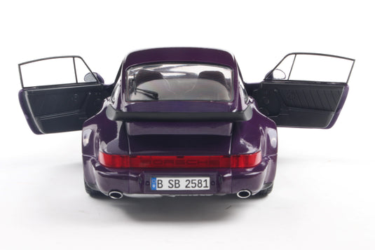 Porsche 911 (964) TURBO PAARS-BLAUW METALLIC 1990 SOLIDO 1:18