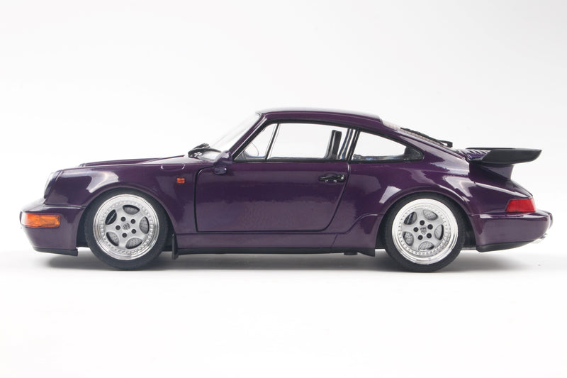 Laad de afbeelding in de Gallery-viewer, Porsche 911 (964) TURBO PAARS-BLAUW METALLIC 1990 SOLIDO 1:18
