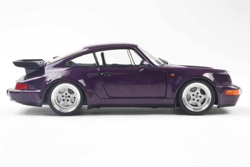 Laad de afbeelding in de Gallery-viewer, Porsche 911 (964) TURBO PAARS-BLAUW METALLIC 1990 SOLIDO 1:18
