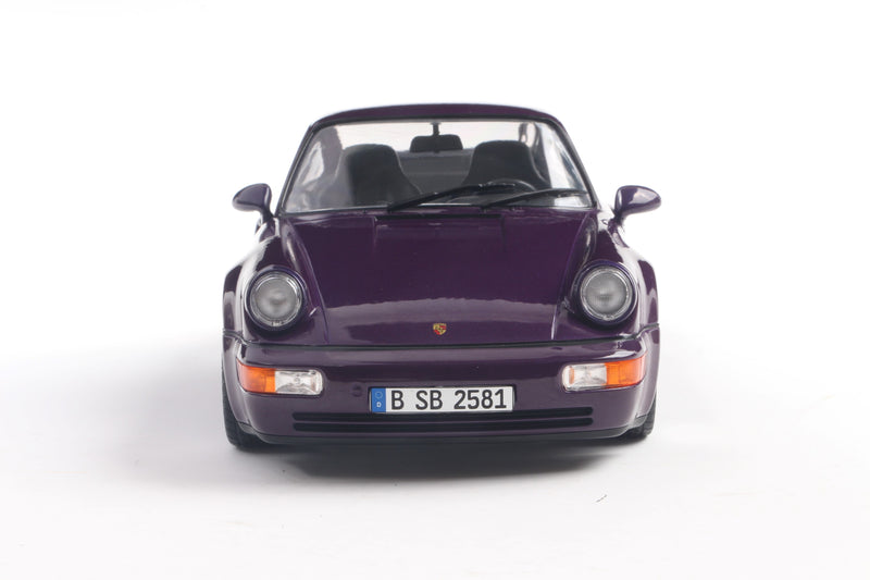 Laad de afbeelding in de Gallery-viewer, Porsche 911 (964) TURBO PAARS-BLAUW METALLIC 1990 SOLIDO 1:18

