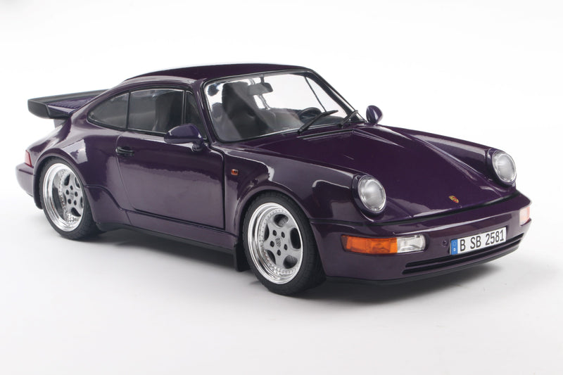 Laad de afbeelding in de Gallery-viewer, Porsche 911 (964) TURBO PAARS-BLAUW METALLIC 1990 SOLIDO 1:18

