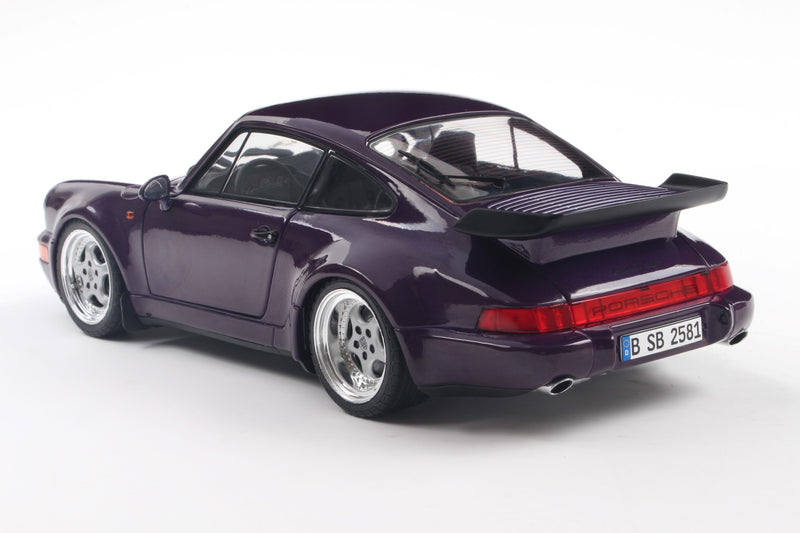 Laad de afbeelding in de Gallery-viewer, Porsche 911 (964) TURBO PAARS-BLAUW METALLIC 1990 SOLIDO 1:18
