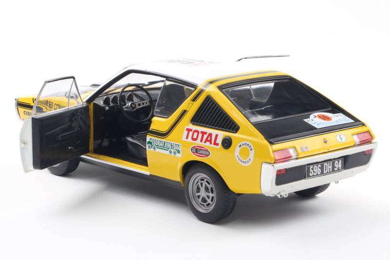 Chargez l&#39;image dans la visionneuse de la galerie, Renault 17 PH.1 JAUNE #23 PRIVE/ TILBERT RALLYE DU MAROC 1976 SOLIDO 1:18
