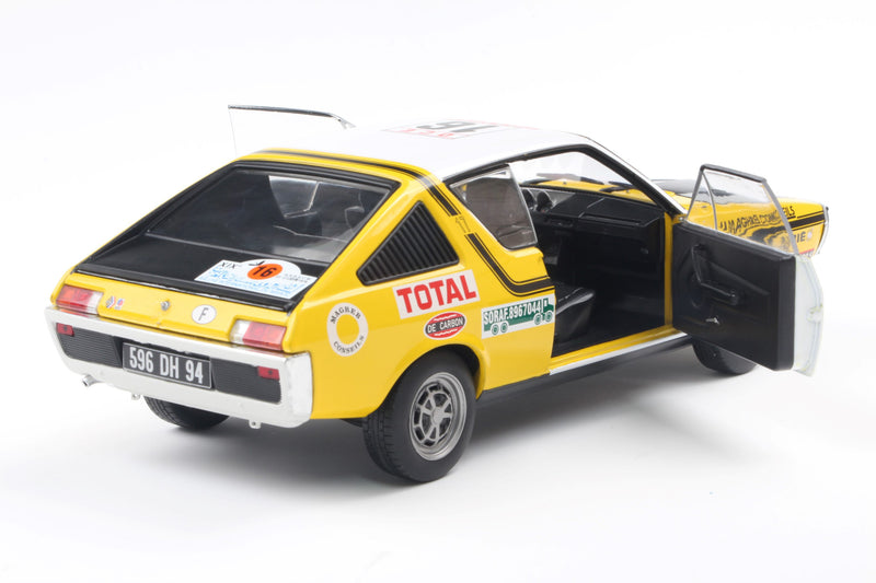 Chargez l&#39;image dans la visionneuse de la galerie, Renault 17 PH.1 JAUNE #23 PRIVE/ TILBERT RALLYE DU MAROC 1976 SOLIDO 1:18
