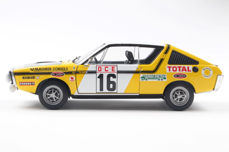 Chargez l&#39;image dans la visionneuse de la galerie, Renault 17 PH.1 JAUNE #23 PRIVE/ TILBERT RALLYE DU MAROC 1976 SOLIDO 1:18
