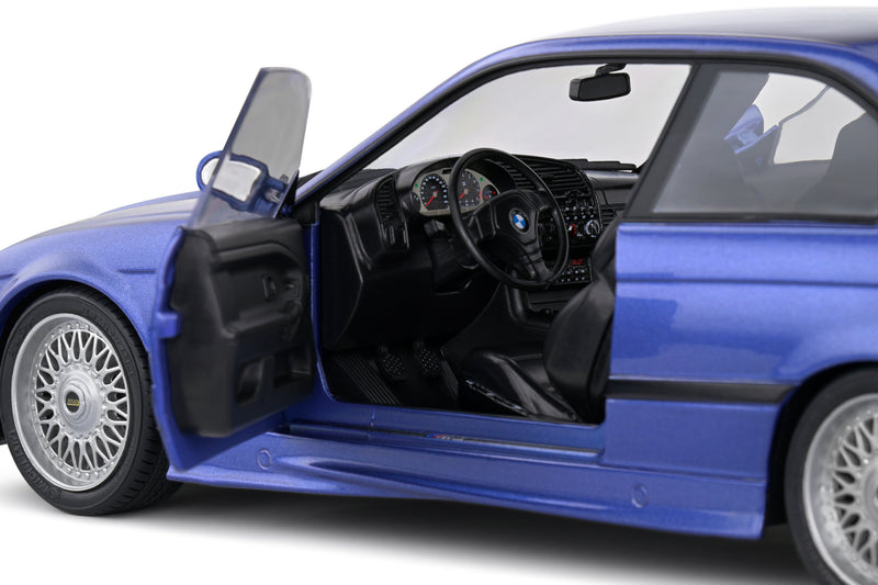 Laad de afbeelding in de Gallery-viewer, BMW M3 COUPE ESTORIL BLAUW SOLIDO WORKS 1996 SOLIDO 1:18
