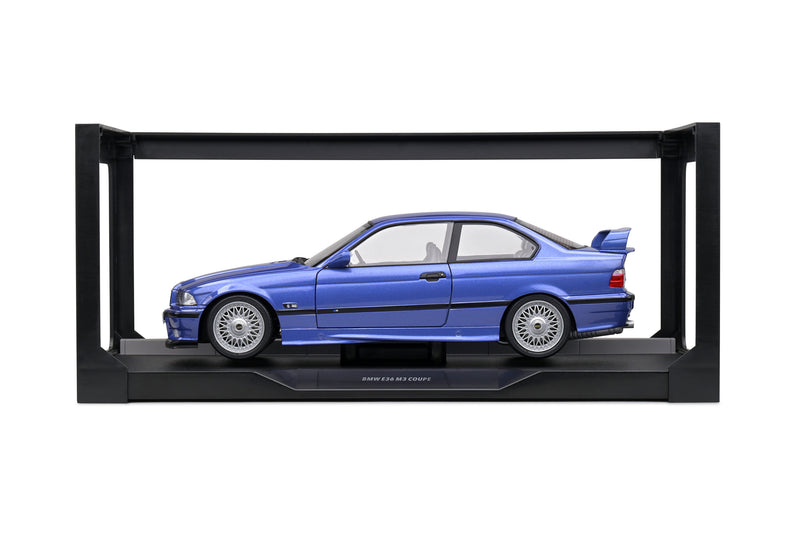 Laad de afbeelding in de Gallery-viewer, BMW M3 COUPE ESTORIL BLAUW SOLIDO WORKS 1996 SOLIDO 1:18
