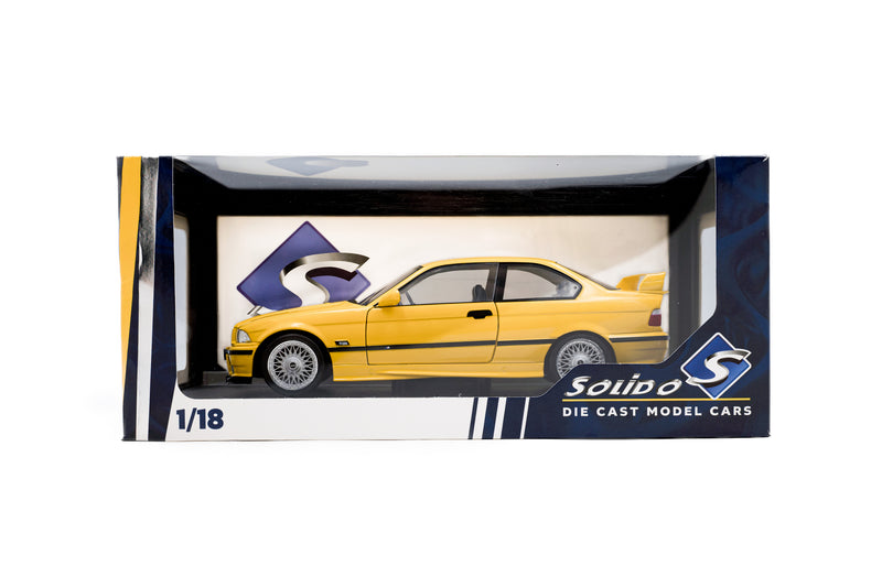 Laad de afbeelding in de Gallery-viewer, BMW M3 COUPE SOLIDO WORKS DAKAR GEEL 1991 SOLIDO 1:18
