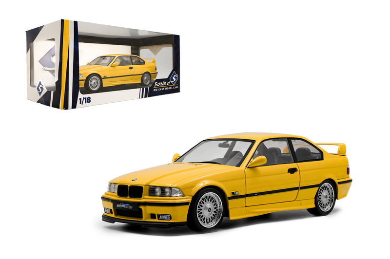 Laad de afbeelding in de Gallery-viewer, BMW M3 COUPE SOLIDO WORKS DAKAR GEEL 1991 SOLIDO 1:18
