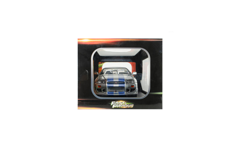 Laad de afbeelding in de Gallery-viewer, NISSAN SKYLINE GT-R (BNR34) 2FAST2FURIOUS BRIAN SOLIDO 1:18
