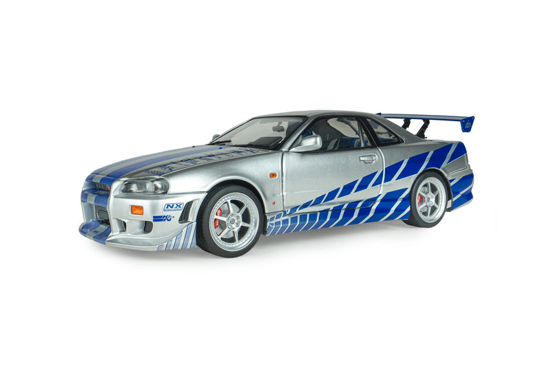 Laad de afbeelding in de Gallery-viewer, NISSAN SKYLINE GT-R (BNR34) 2FAST2FURIOUS BRIAN SOLIDO 1:18
