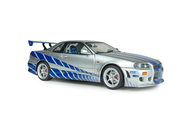 Laad de afbeelding in de Gallery-viewer, NISSAN SKYLINE GT-R (BNR34) 2FAST2FURIOUS BRIAN SOLIDO 1:18
