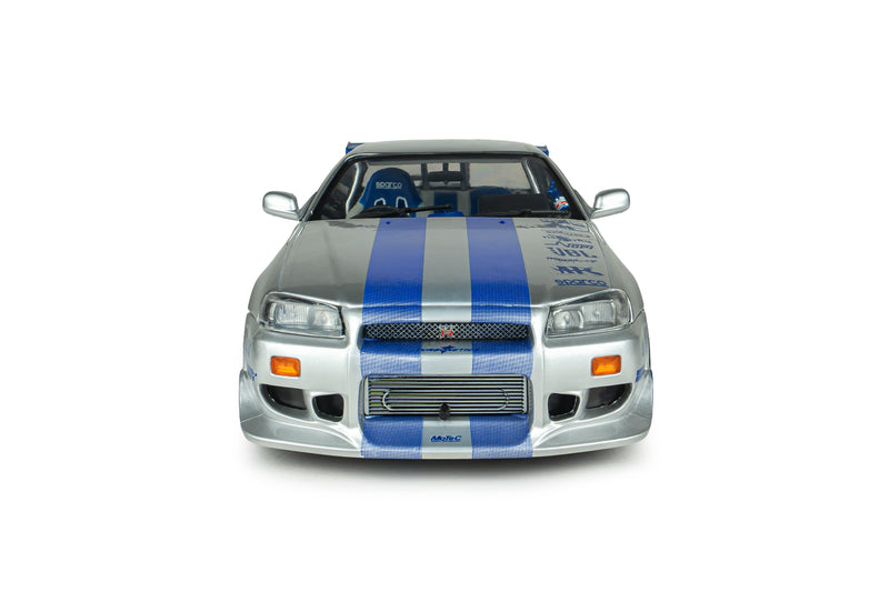 Laad de afbeelding in de Gallery-viewer, NISSAN SKYLINE GT-R (BNR34) 2FAST2FURIOUS BRIAN SOLIDO 1:18
