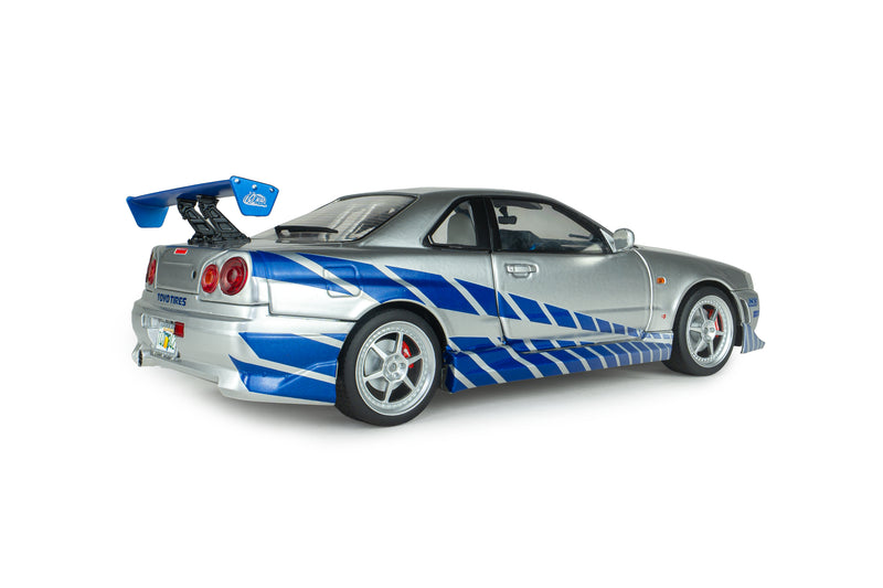 Laad de afbeelding in de Gallery-viewer, NISSAN SKYLINE GT-R (BNR34) 2FAST2FURIOUS BRIAN SOLIDO 1:18
