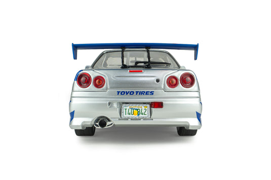NISSAN SKYLINE GT-R (BNR34) 2FAST2FURIOUS BRIAN SOLIDO 1:18