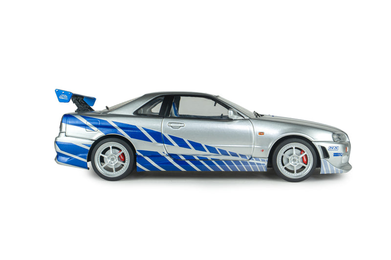 Laad de afbeelding in de Gallery-viewer, NISSAN SKYLINE GT-R (BNR34) 2FAST2FURIOUS BRIAN SOLIDO 1:18
