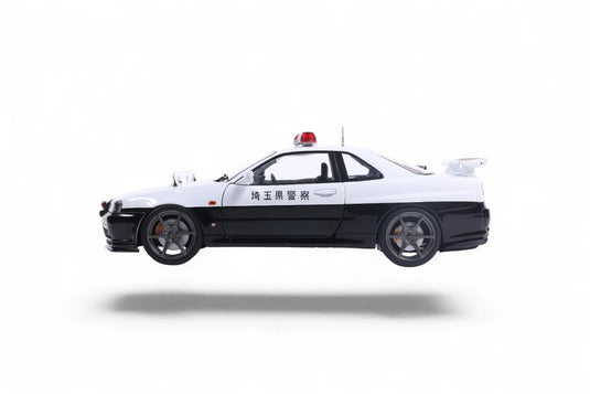 Nissan SKYLINE GT-R (BNR34) JAPANESE POLICE WHITE 1999 SOLIDO 1:18