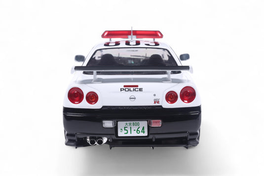 Nissan SKYLINE GT-R (BNR34) JAPANESE POLICE WHITE 1999 SOLIDO 1:18