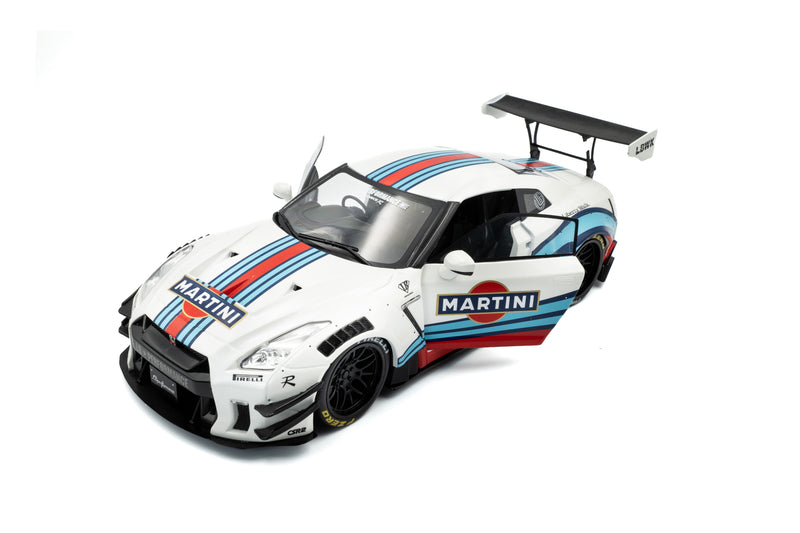 Laad de afbeelding in de Gallery-viewer, Nissan GT-R (R35) W/ LIBERTY WALK BODY KIT 2.0 M 2024 SOLIDO 1:18
