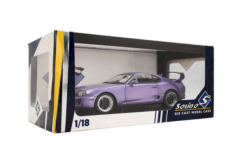 Laad de afbeelding in de Gallery-viewer, TOYOTA SUPRA MK4 (A80) SOLIDO WORKS PAARS 1993 SOLIDO 1:18
