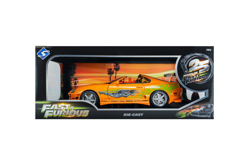 Chargez l'image dans la visionneuse de la galerie, TOYOTA SUPRA MK4 (A80) FAST&amp;FURIOUS 1 BRIAN TOIT OUVRANT 2001 SOLIDO 1:18
