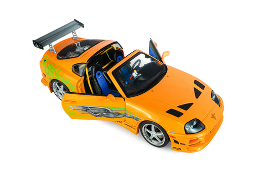 TOYOTA SUPRA MK4 (A80) FAST&FURIOUS 1 BRIAN TOIT OUVRANT 2001 SOLIDO 1:18