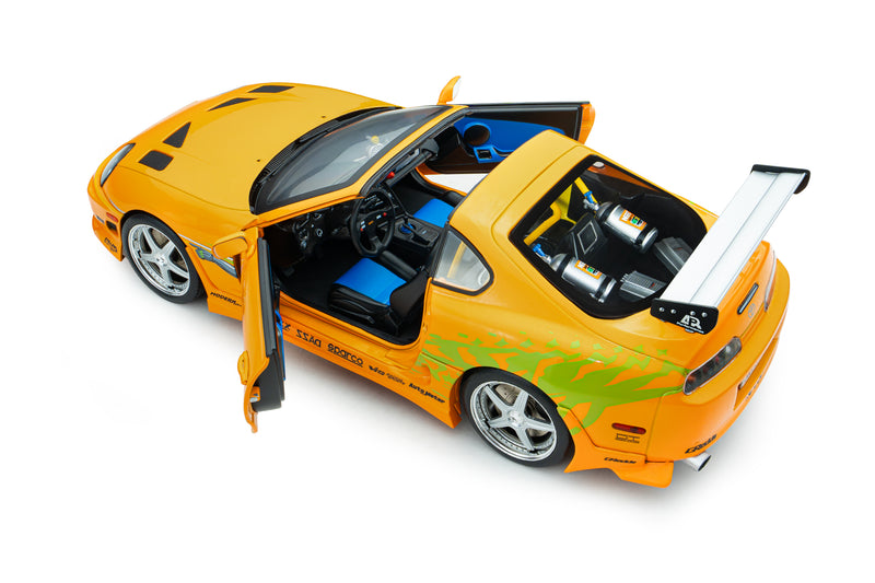 Chargez l'image dans la visionneuse de la galerie, TOYOTA SUPRA MK4 (A80) FAST&amp;FURIOUS 1 BRIAN TOIT OUVRANT 2001 SOLIDO 1:18

