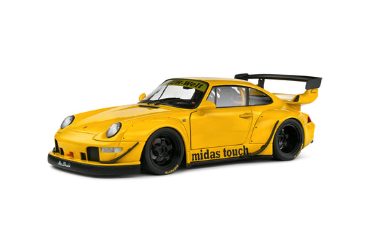 PORSCHE RWB BODYKIT MIDAS GEEL 2023 SOLIDO 1:18