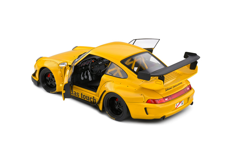 Laad de afbeelding in de Gallery-viewer, PORSCHE RWB BODYKIT MIDAS GEEL 2023 SOLIDO 1:18
