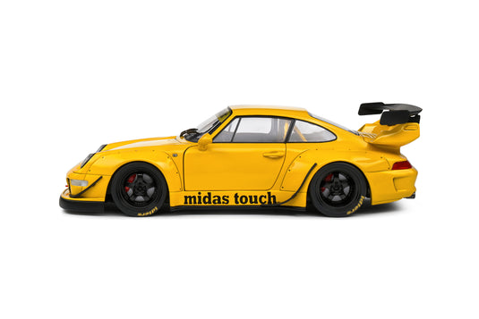 PORSCHE RWB BODYKIT MIDAS GEEL 2023 SOLIDO 1:18