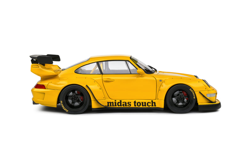 Laad de afbeelding in de Gallery-viewer, PORSCHE RWB BODYKIT MIDAS GEEL 2023 SOLIDO 1:18
