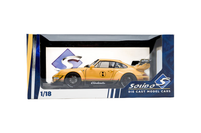 Laad de afbeelding in de Gallery-viewer, PORSCHE RWB BODYKIT CINDERELLA GEEL 2020 SOLIDO 1:18
