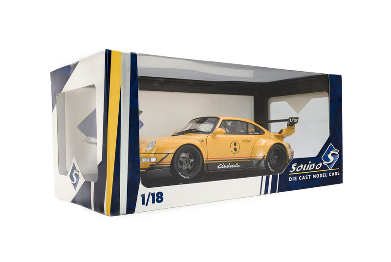 Laad de afbeelding in de Gallery-viewer, PORSCHE RWB BODYKIT CINDERELLA GEEL 2020 SOLIDO 1:18
