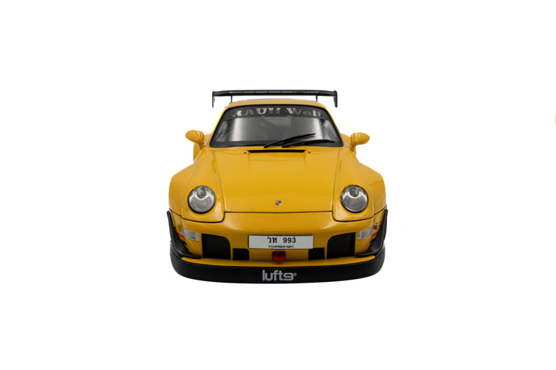 Laad de afbeelding in de Gallery-viewer, PORSCHE RWB BODYKIT CINDERELLA GEEL 2020 SOLIDO 1:18
