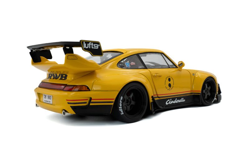 Laad de afbeelding in de Gallery-viewer, PORSCHE RWB BODYKIT CINDERELLA GEEL 2020 SOLIDO 1:18
