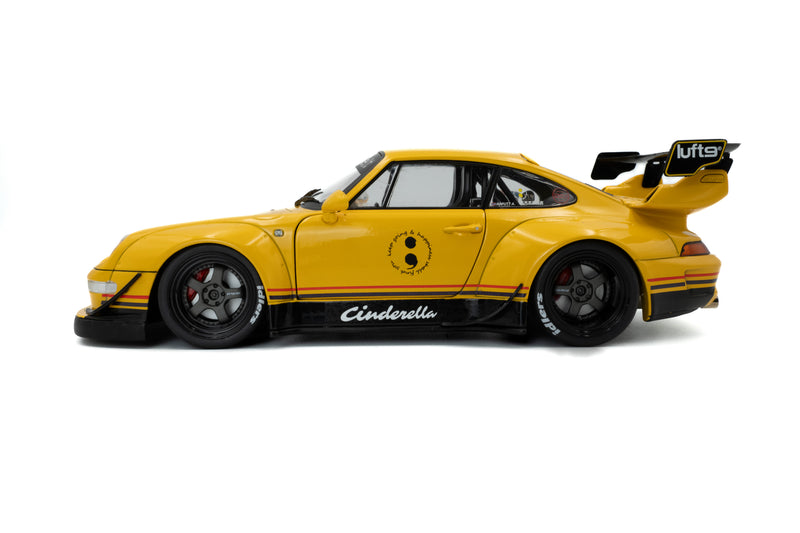 Laad de afbeelding in de Gallery-viewer, PORSCHE RWB BODYKIT CINDERELLA GEEL 2020 SOLIDO 1:18
