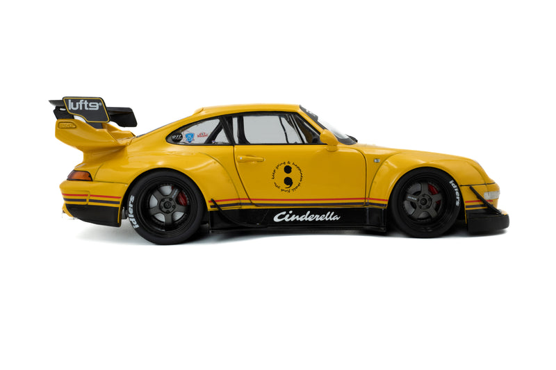 Laad de afbeelding in de Gallery-viewer, PORSCHE RWB BODYKIT CINDERELLA GEEL 2020 SOLIDO 1:18
