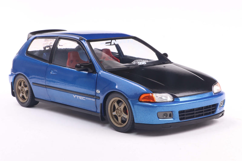 Load image into Gallery viewer, Honda CIVIC (EG6) SOLIDO WORKS COBALT BLUE PEARL 1991 SOLIDO 1:18
